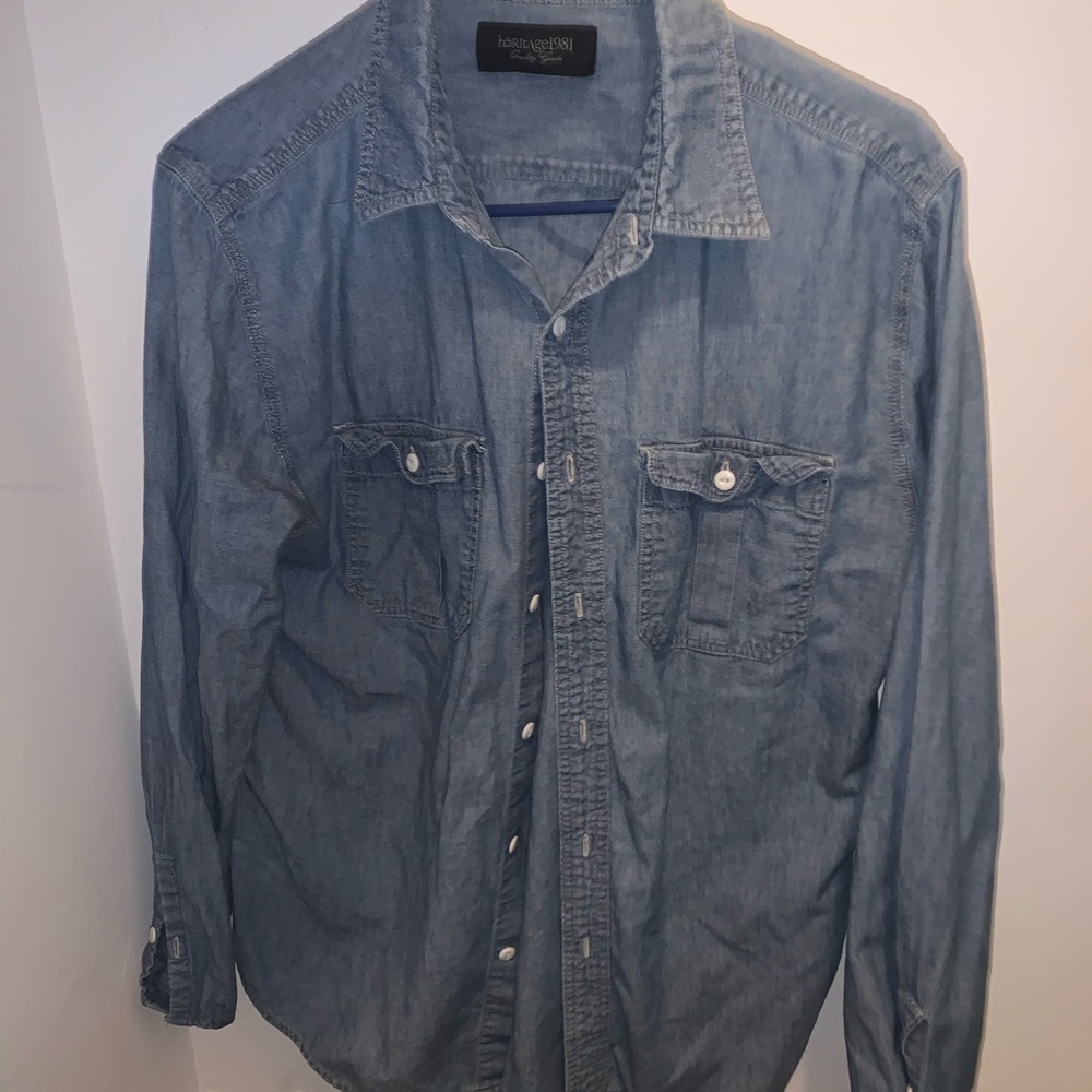 Thin Jean button up shirt